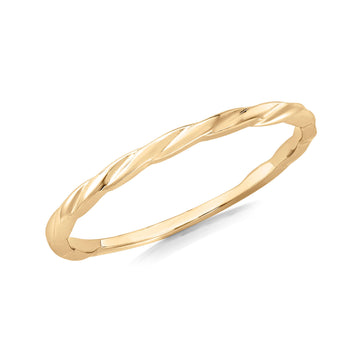 9ct Gold Twist Stack Ring