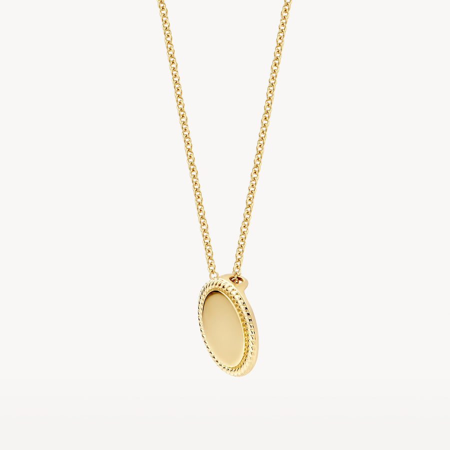 Blush Jewels - 14ct Yellow Gold Oval Disc Pendant