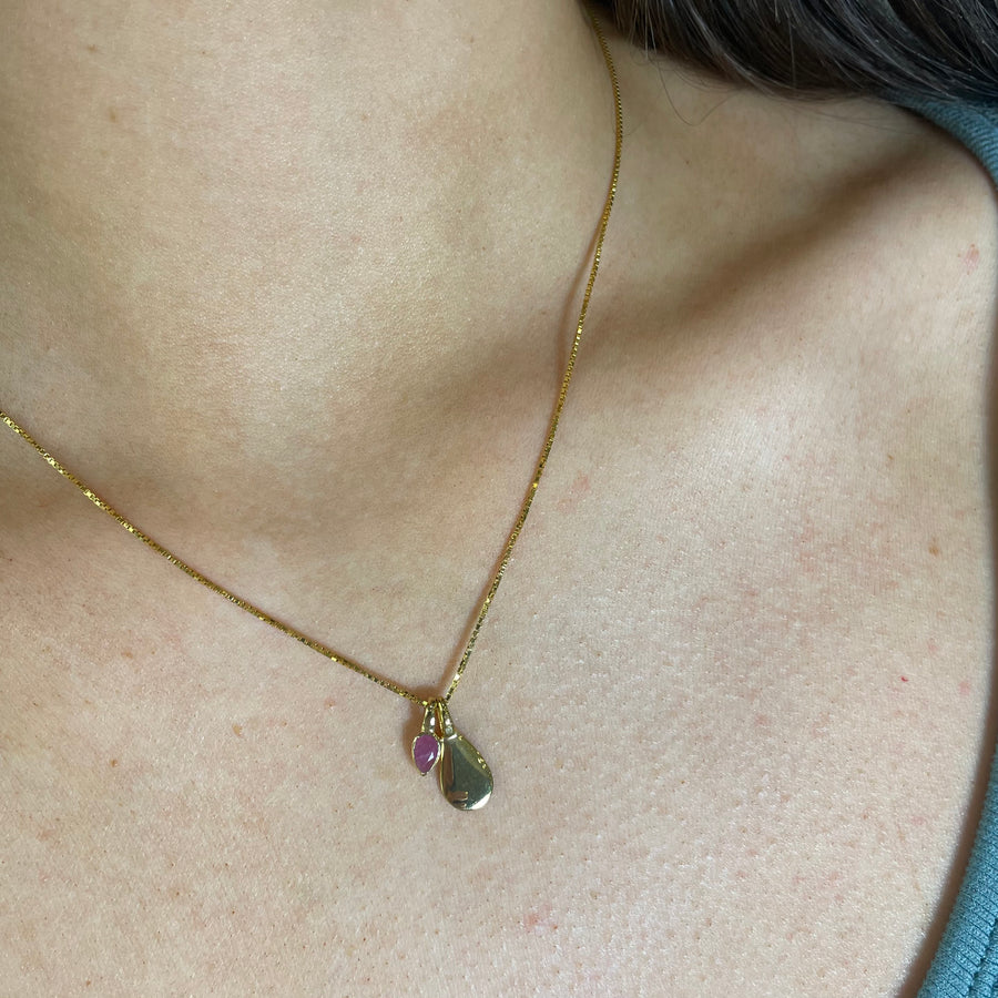 Gold Plated July Birthstone Necklace