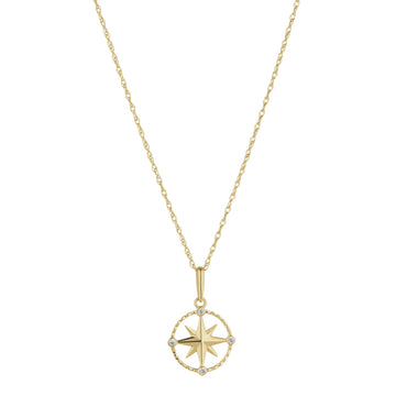 9ct Gold Compass Necklace