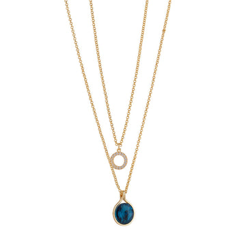 Knight & Day - Crystal & Sapphire Layered Necklace