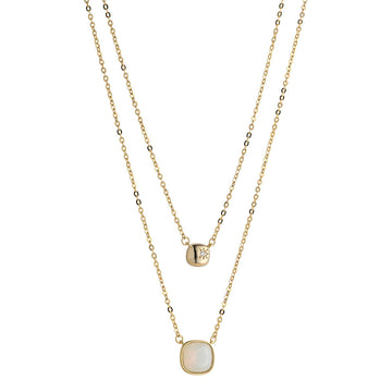 Knight & Day - Sasha White Opal Layered Necklace