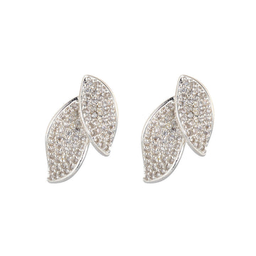 Knight & Day - Silver Duo Leaf Earrings