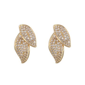 Knight & Day - Gold Duo Leaf Earrings