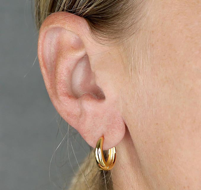 Silver Gold Plated Hoop Earrings