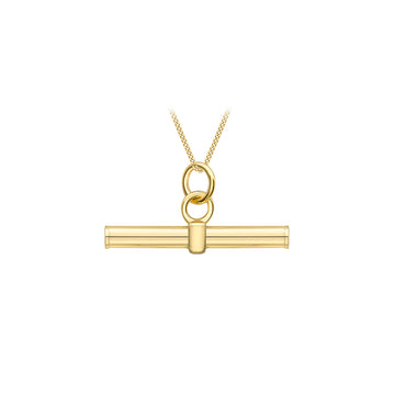 9ct Yellow Gold T-Bar Necklace