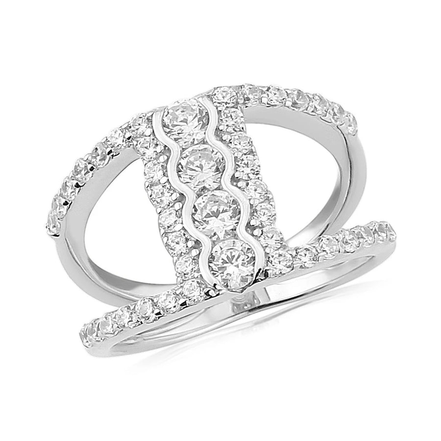 Waterford Crystal - Wide Open Cz Ring