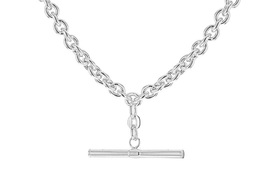 Silver T-Bar Necklace