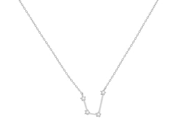 Sterling Silver Aquarius Star Sign Constellation Necklace