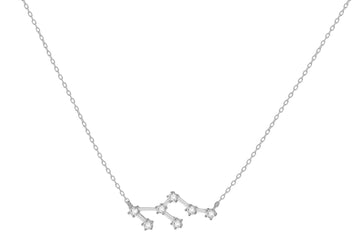 Sterling Silver Leo Star Sign Constellation Necklace