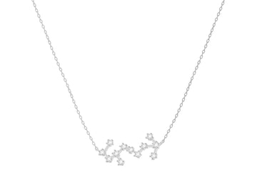 Sterling Silver Scorpio Star Sign Constellation Necklace