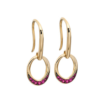 Elements Gold - 9ct Gold Ruby Earrings