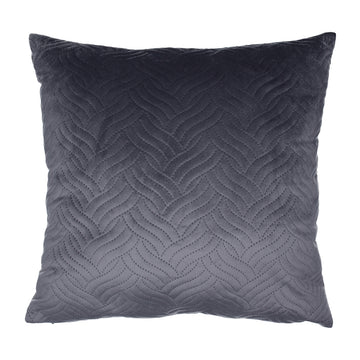 Grey Quilt Velvet Cushion