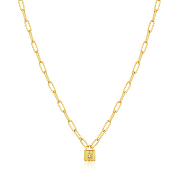 Ania Haie - Gold Chunky Chain Padlock Necklace