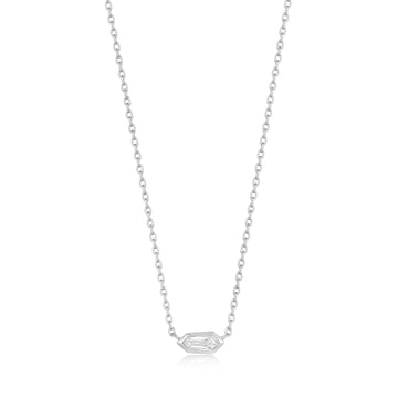 Ania Haie - Silver Sparkle Emblem Chain Necklace