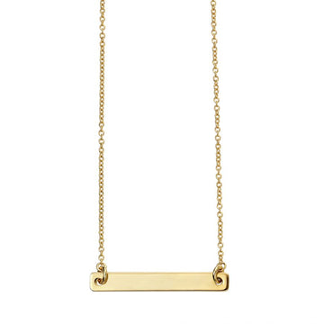 Silver Gold Plated Bar Necklace