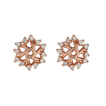 Knight & Day - Snowflake Rose Gold Earrings