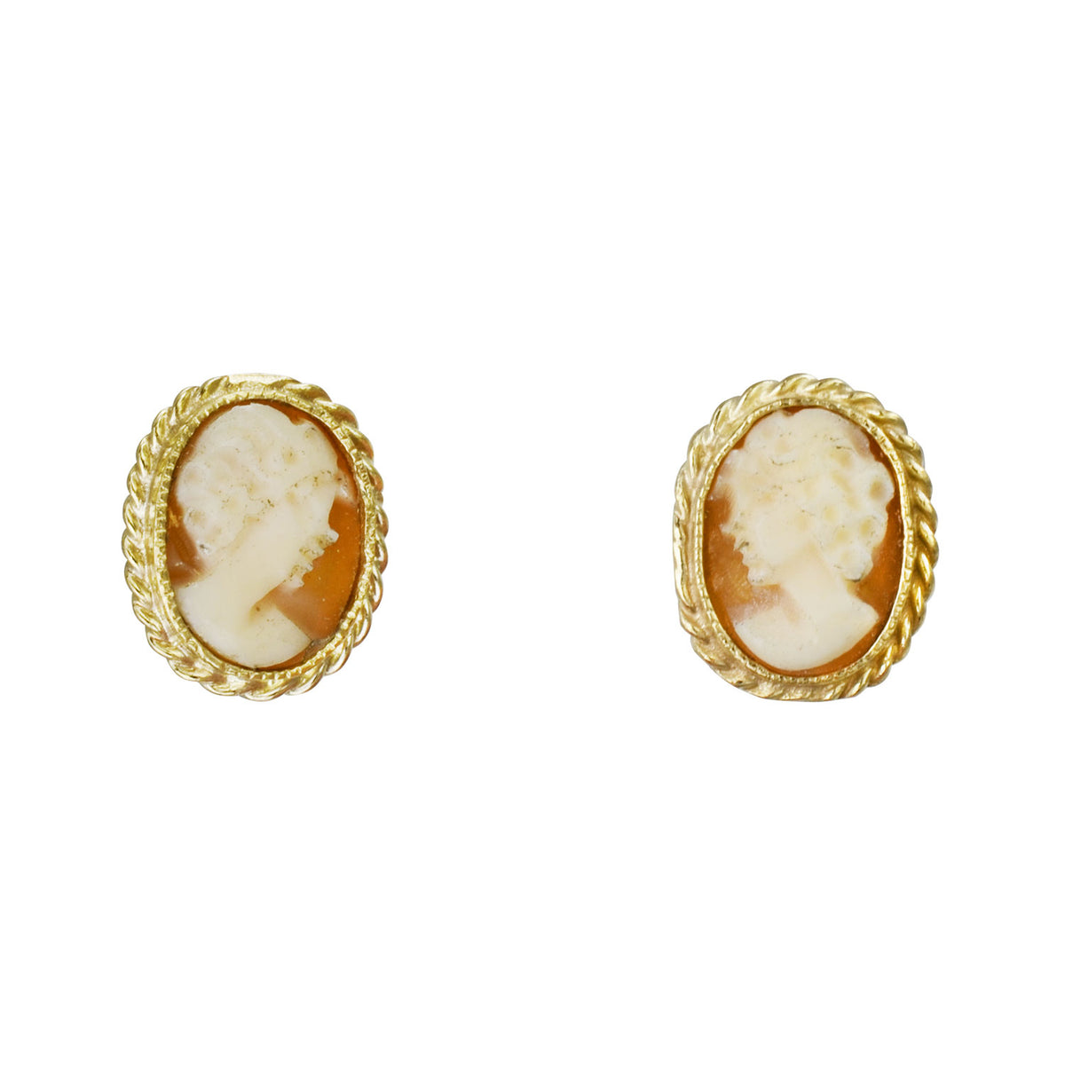 Cameo stud earrings sale