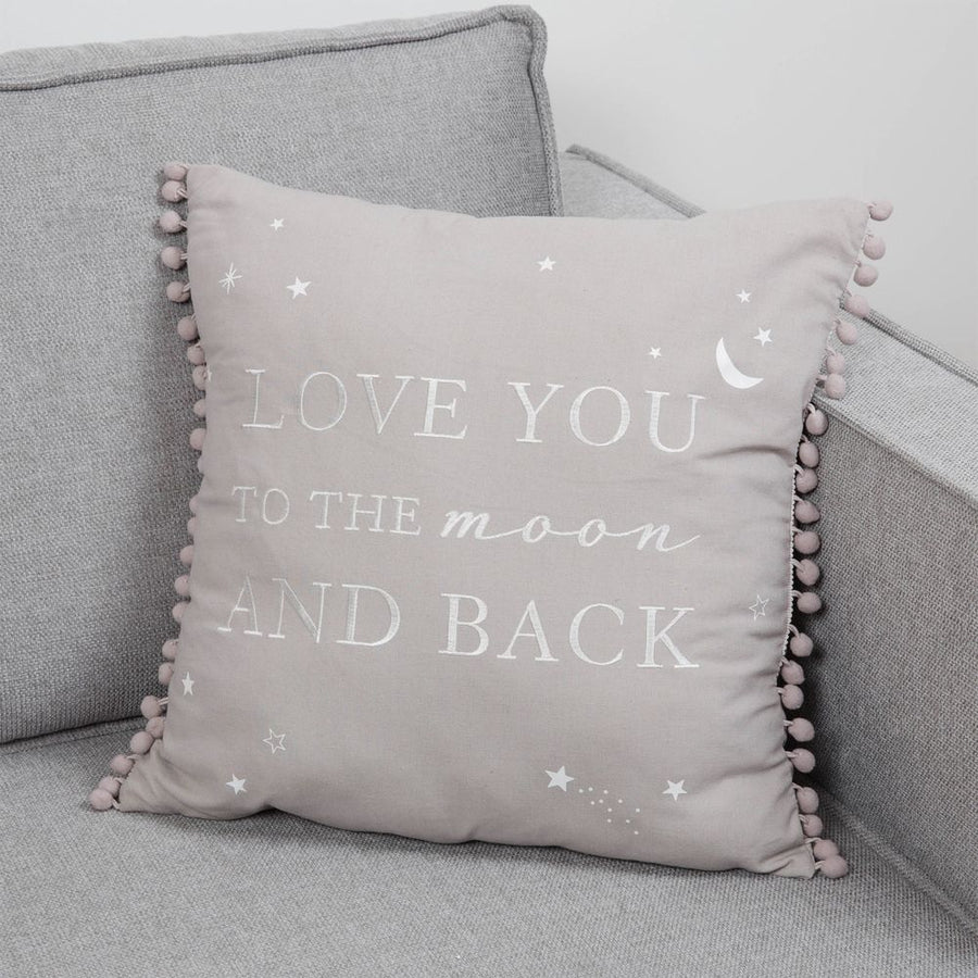 'Love You To The Moon And Back' Linen Cushion