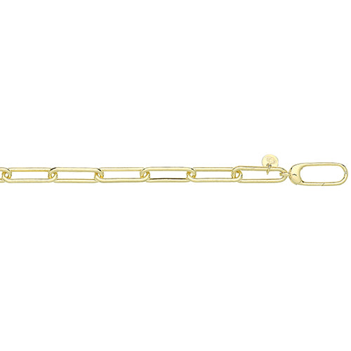 Sterling Silver Gold Plated Paperclip Link Bracelet