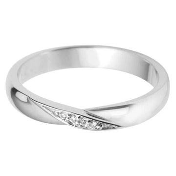 9ct White Gold Shaped Wedding Ring