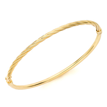 9ct Yellow Gold Half Twist Bangle