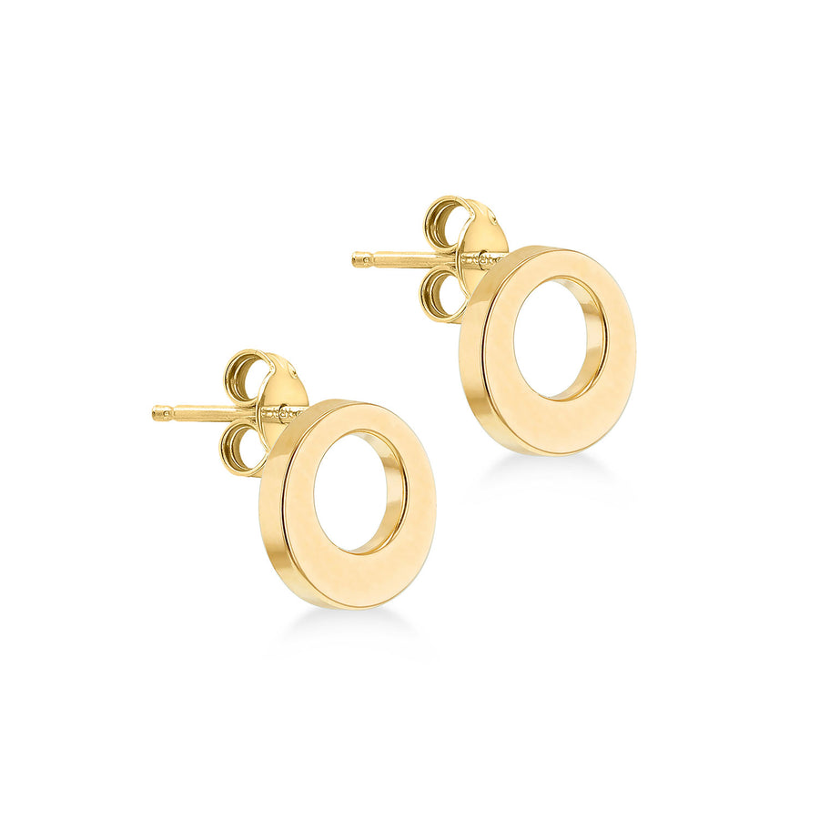 9ct Gold Open Circle Earrings