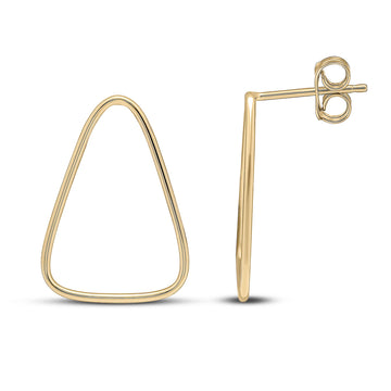 9ct Gold Open Triangle Earrings