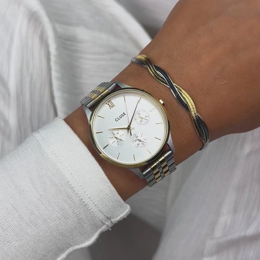 Cluse - Minuit Multifunction Watch Steel, Two-Tone