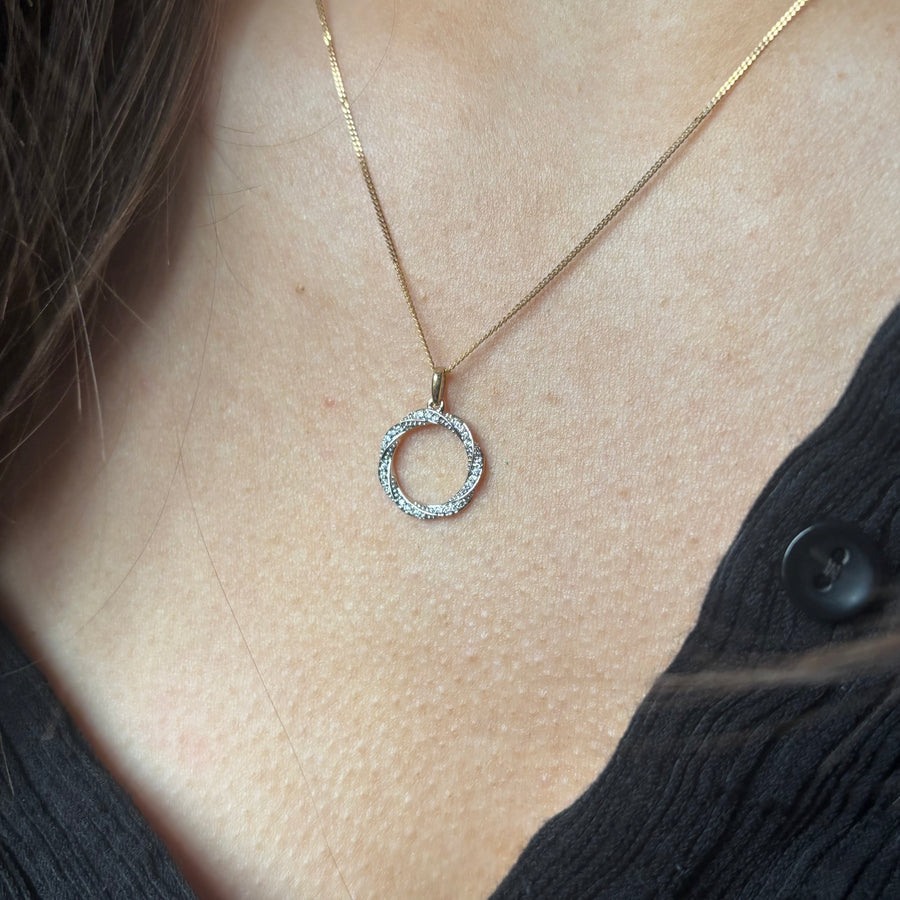 Diamond Circle Necklace