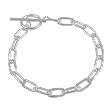 Sterling Silver Paperclip Chain Bracelet