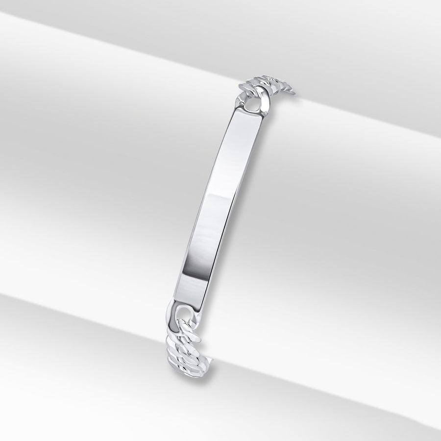 Silver ID Curb Bracelet