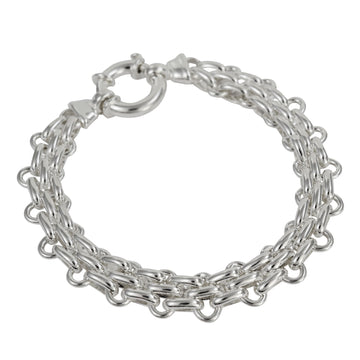 Silver Brick Style Bracelet