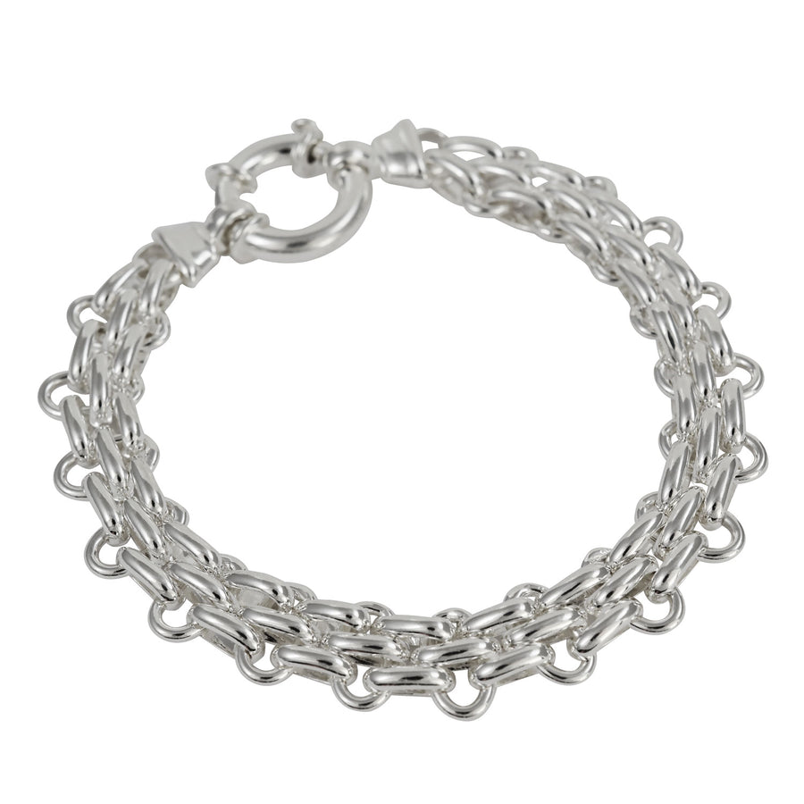 Silver Brick Style Bracelet