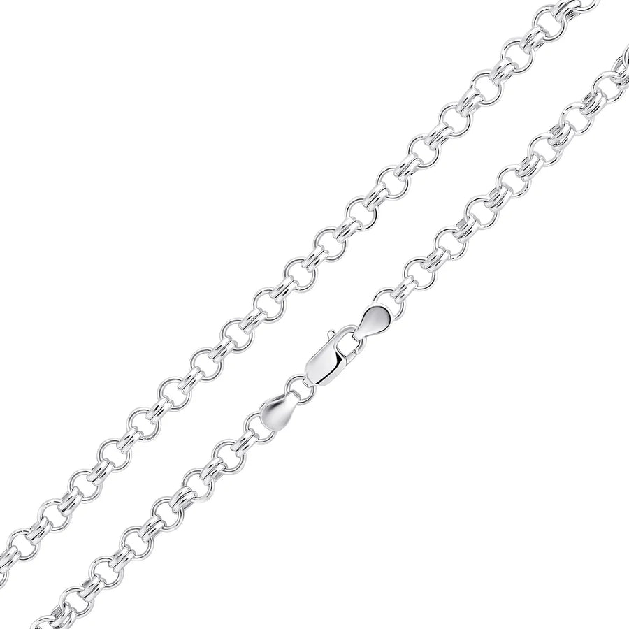 Silver Two One Cable Link Bracelet
