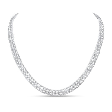 Silver Flat Spiga Necklace