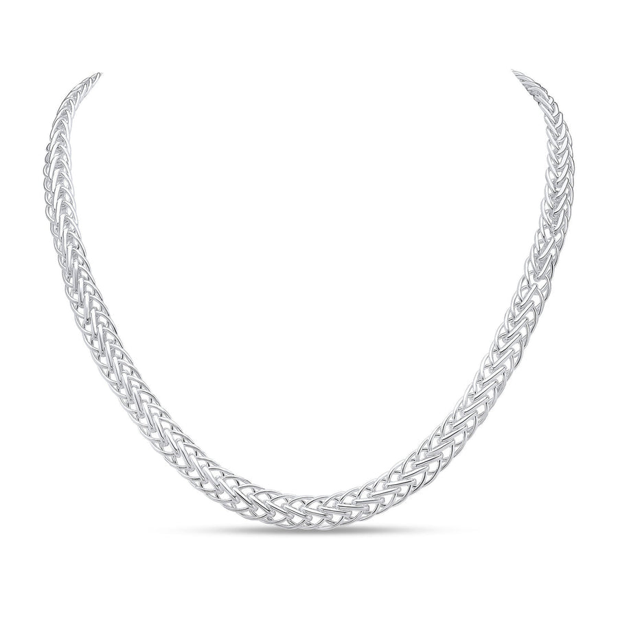 Silver Flat Spiga Necklace