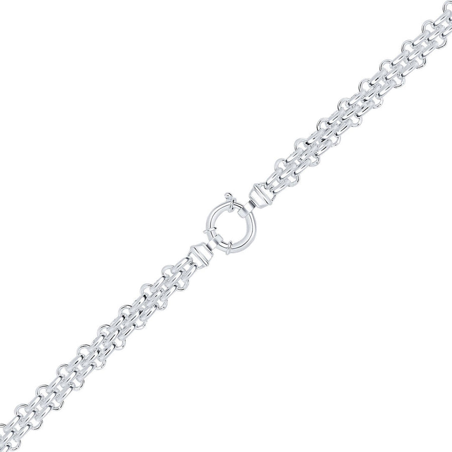 Silver Brick Style Bracelet