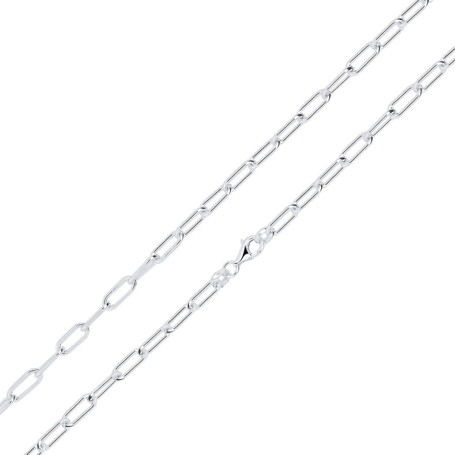 Silver Paperclip Link Necklace