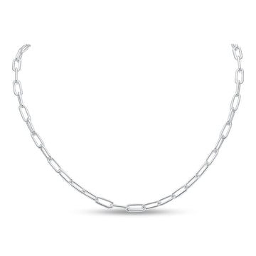 Silver Paperchain Link Necklace