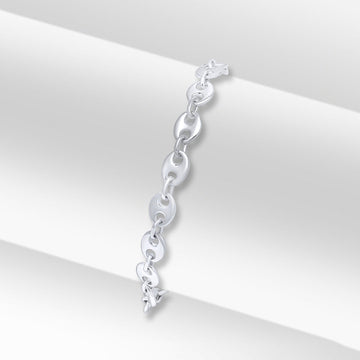 Silver Marine Cable Link Bracelet