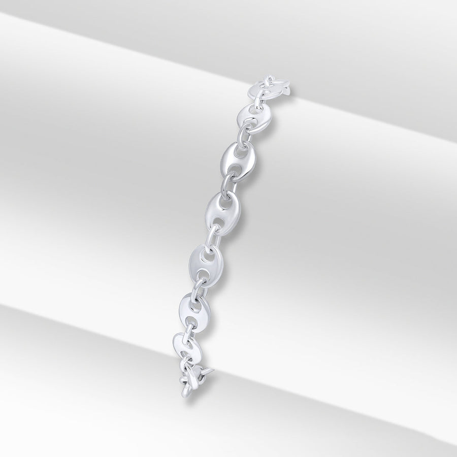 Silver Marine Cable Link Bracelet