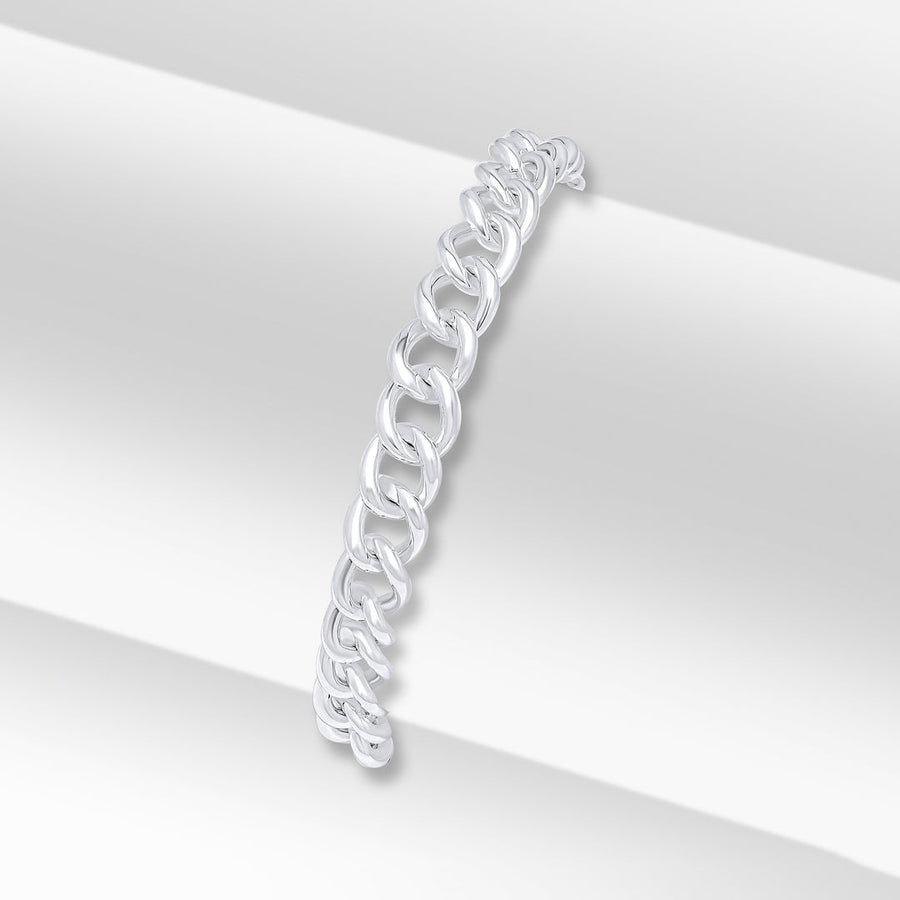 Silver Curb Link Bracelet