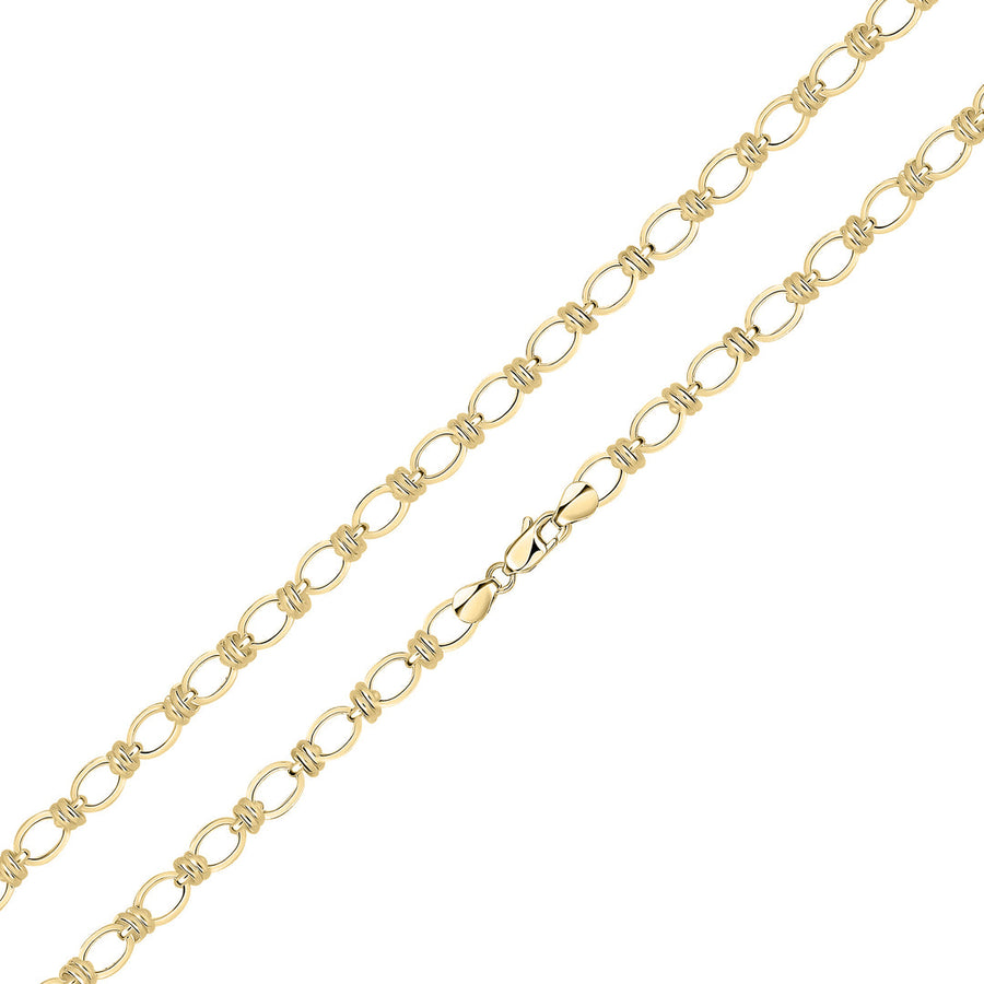 Gold Plated Square Oval Link Bracelet