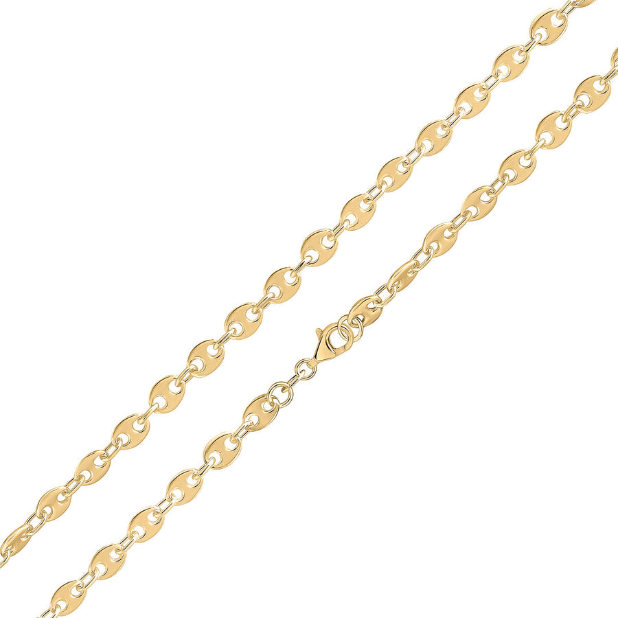 Gold Plated Marine Cable Link Bracelet