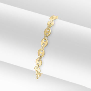 Gold Plated Marine Cable Link Bracelet