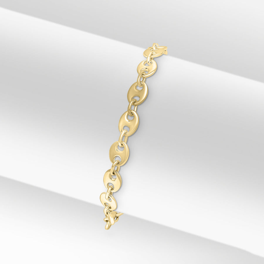 Gold Plated Marine Cable Link Bracelet