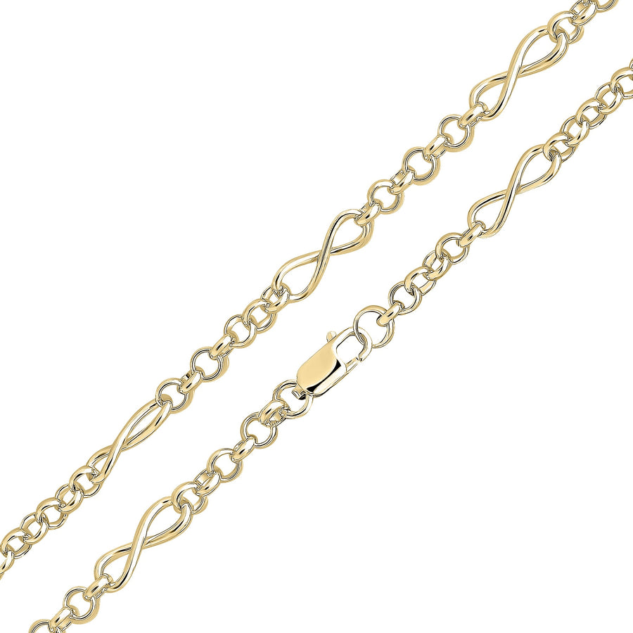 Gold Plated Infinity Link Bracelet