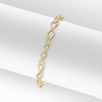 Gold Plated Infinity Link Bracelet