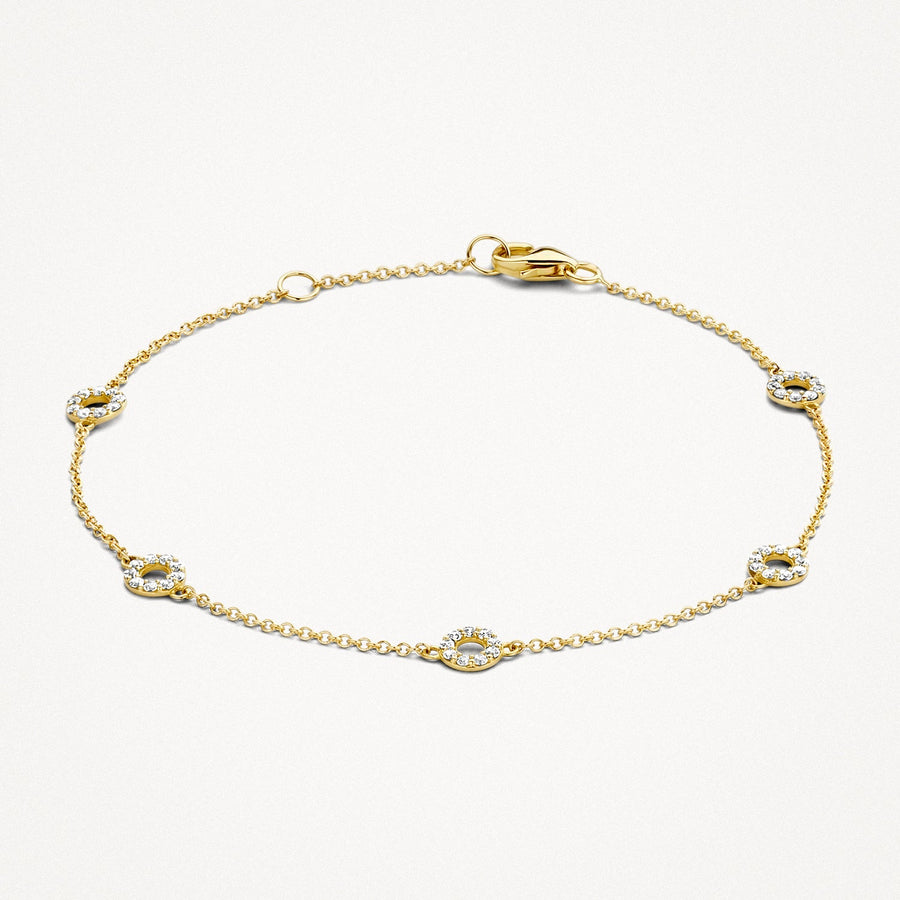 Blush Jewels - 14ct Yellow Gold Bracelet with Zirconia